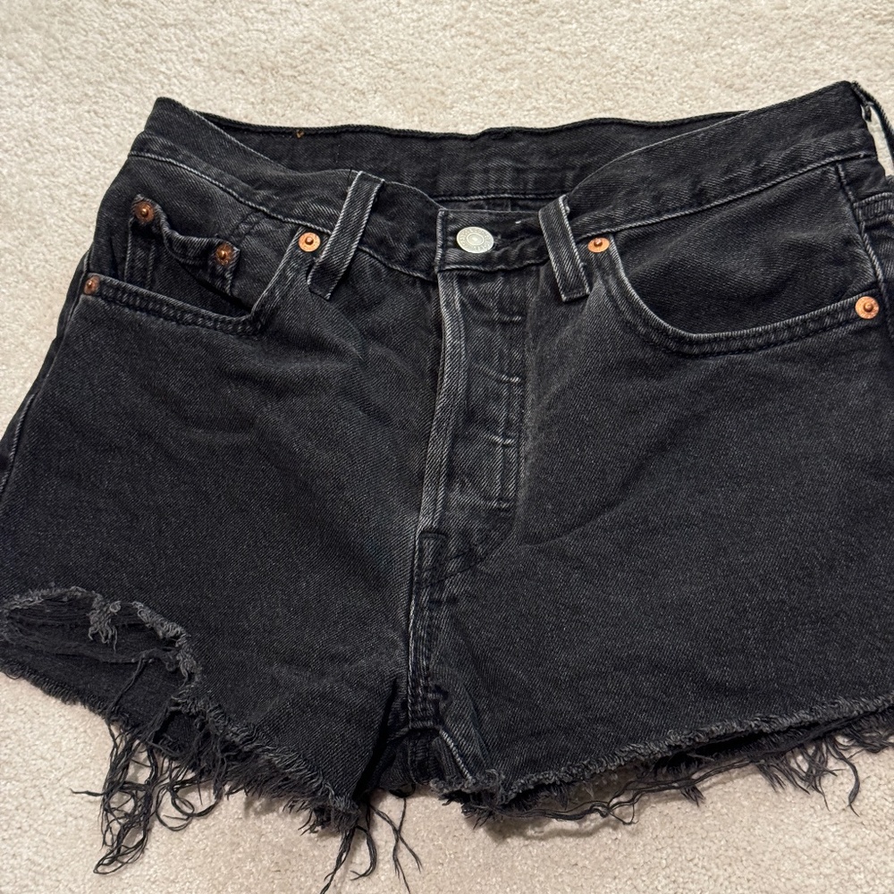 Black Levi Denim Shorts